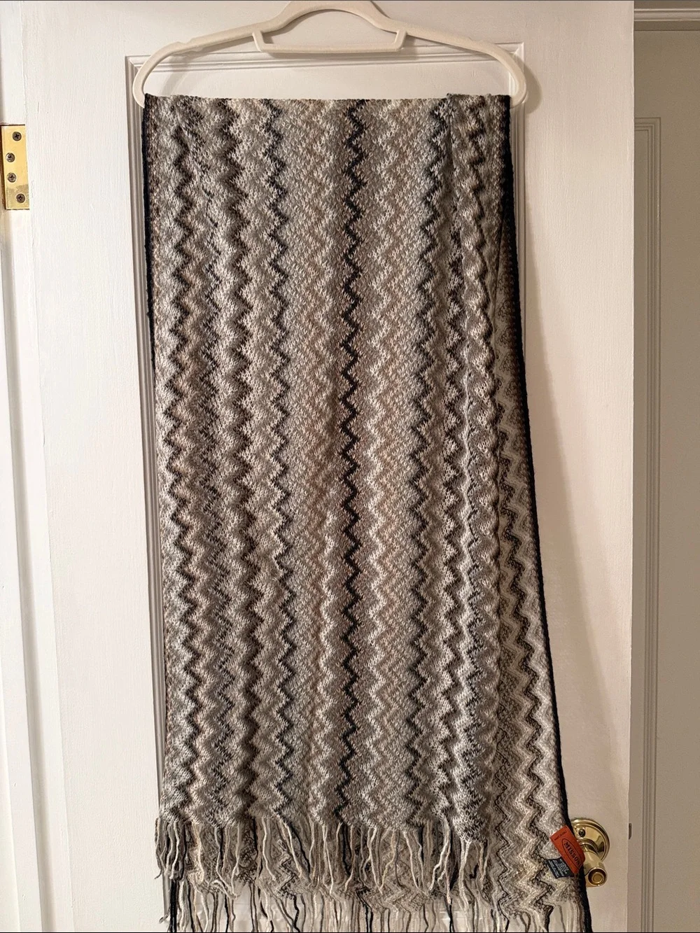 Missoni Zigzag Fringe Maxi Skirt - Gray and Brown